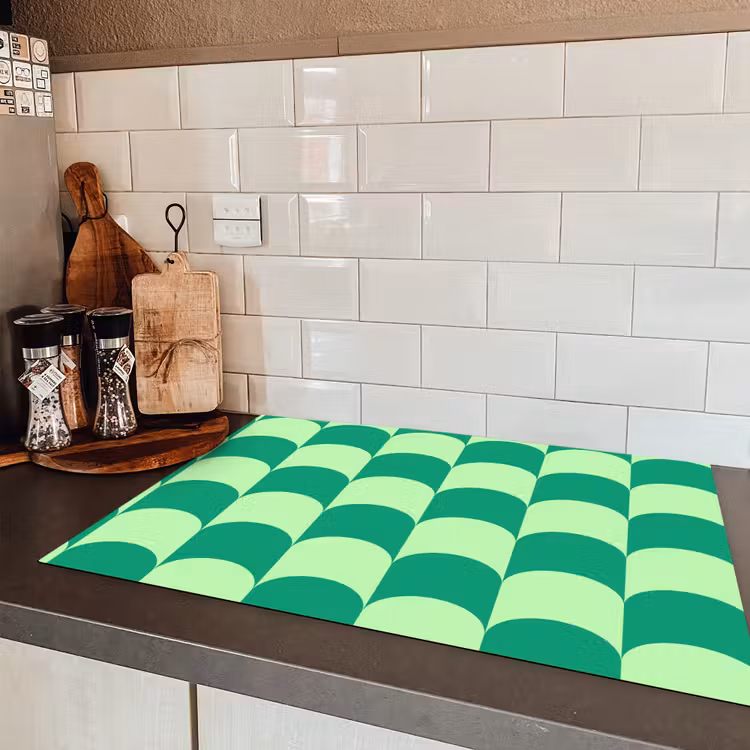 Bogen - Groen - Gestapeld Inductie beschermer vinyl 3mm klein 276 -sfeer3