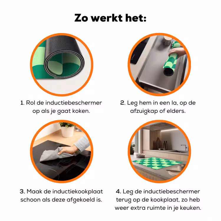 Bogen - Groen - Gestapeld Inductie beschermer vinyl 3mm klein 276 -zzzzzzz-td-werking