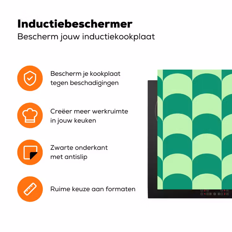 Bogen - Groen - Gestapeld Inductie beschermer vinyl 3mm klein 276 -zzzzzzz-td-ups