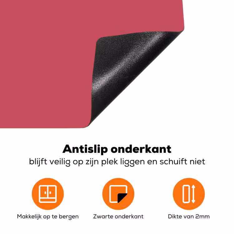 Bold - Berry - Rood Inductie beschermer vinyl 3mm klein 276 -zzzzzzz-td-onderkant