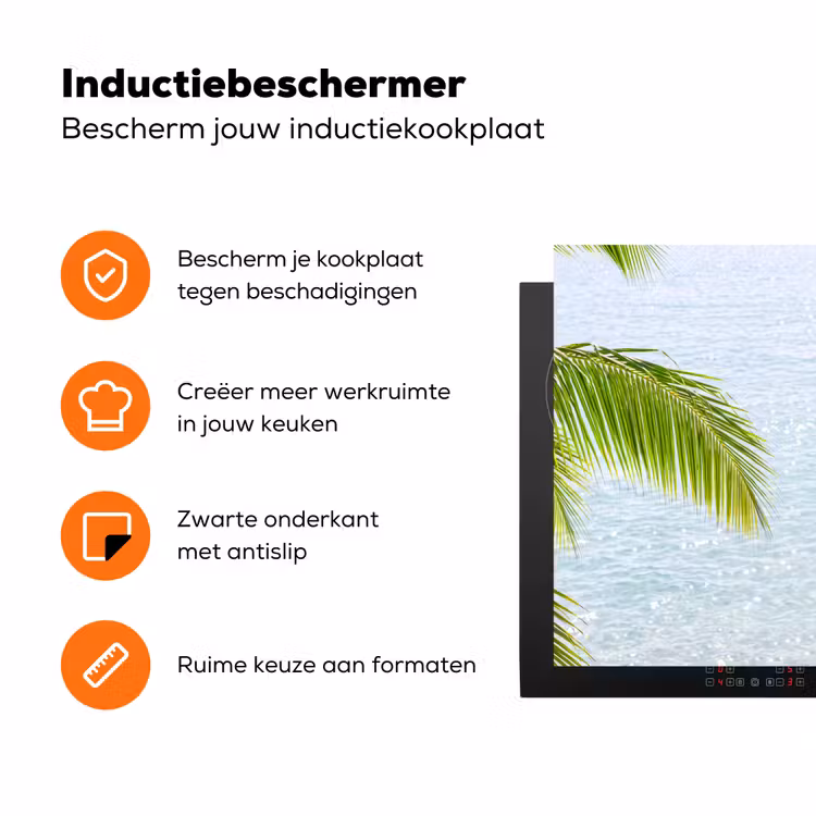 Boom - Bladeren - Water - Tropisch - Groen Inductie beschermer vinyl 3mm klein -zzzzzzz-td-ups