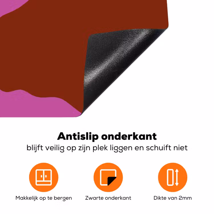 Boom - Paars - Cirkel - Vloeiend Inductie beschermer vinyl 3mm klein -zzzzzzz-td-onderkant