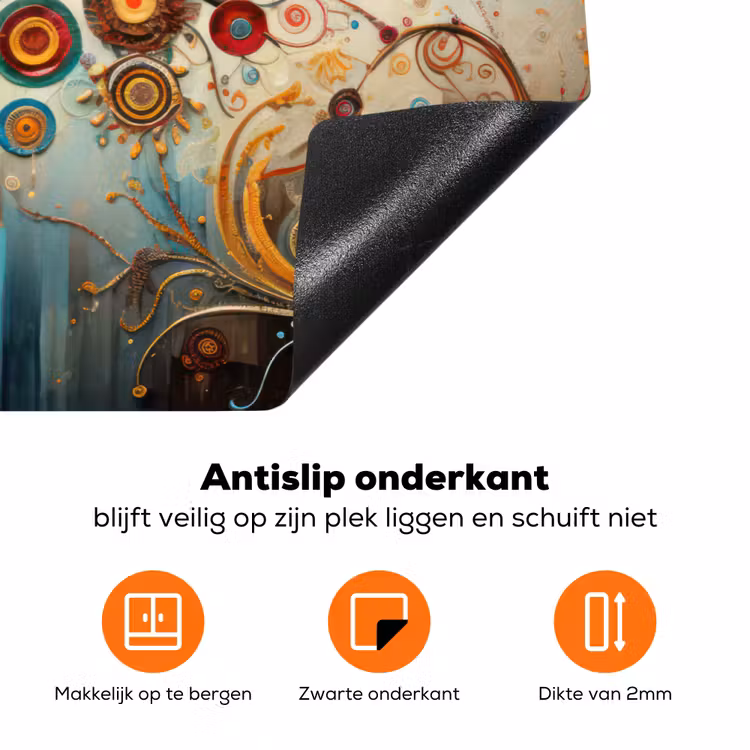 Boom - Tree of life - Kleur Inductie beschermer vinyl 3mm klein -zzzzzzz-td-onderkant