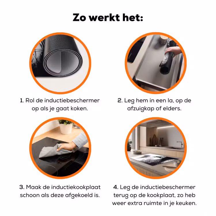 Boot - Rivier - Bamboe - Wit Inductie beschermer vinyl 3mm klein -zzzzzzz-td-werking