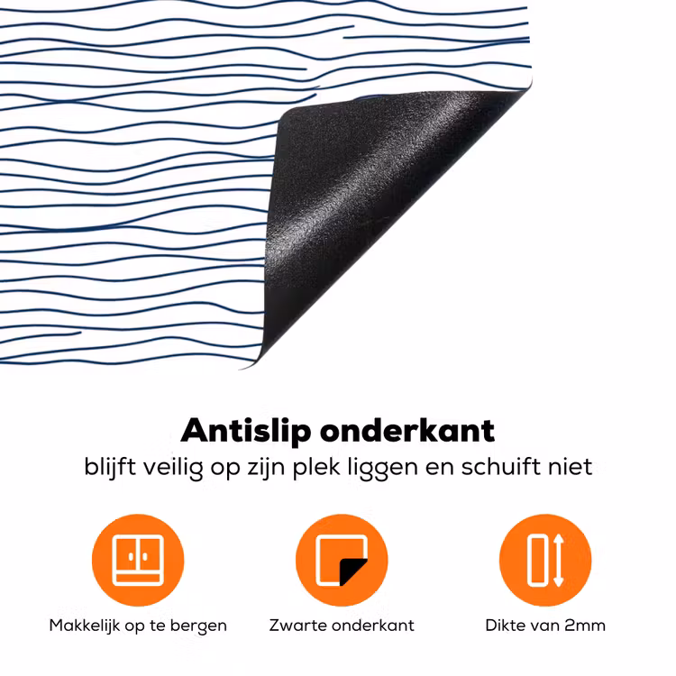 Boot - Water - Rood - Illustratie - Minimalistisch Inductie beschermer vinyl 3mm klein -zzzzzzz-td-onderkant