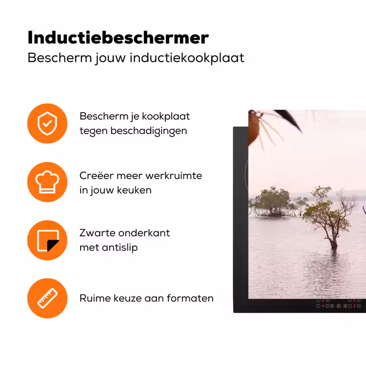 Boot - Zeil - Water - Tropisch - Natuur Inductie beschermer vinyl 3mm klein -zzzzzzz-td-ups
