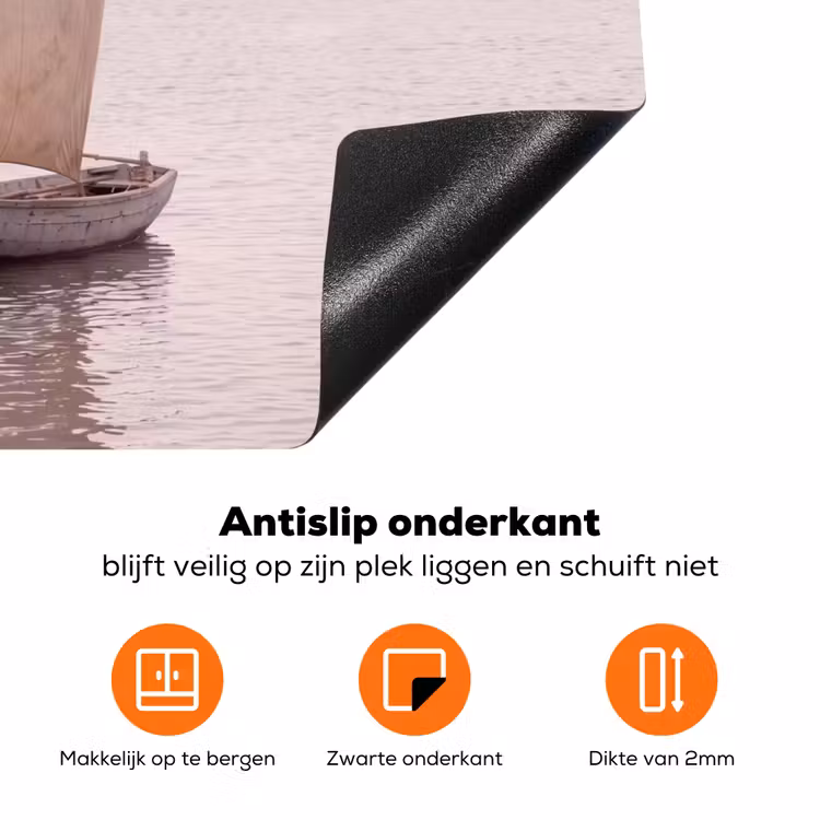 Boot - Zeil - Water - Tropisch - Natuur Inductie beschermer vinyl 3mm klein -zzzzzzz-td-onderkant