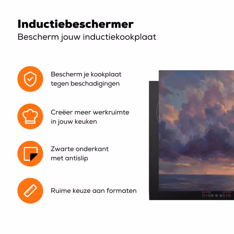 Boot - Zonsondergang - Zee - Natuur - Goud Inductie beschermer vinyl 3mm klein -zzzzzzz-td-ups