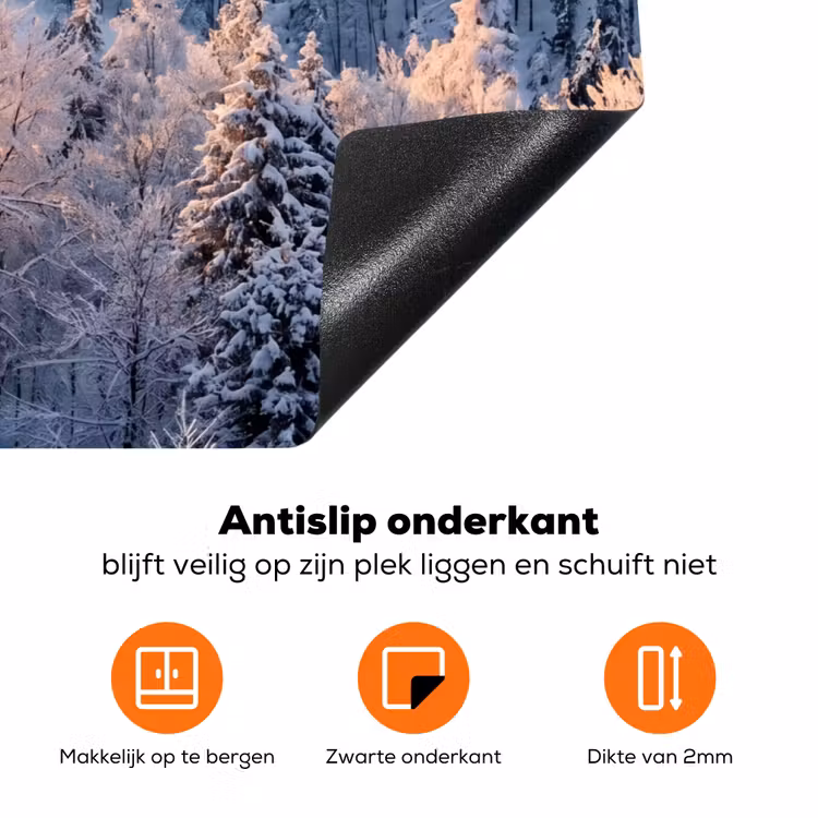 Bos - Bergen - Goud - Winter - Warm Inductie beschermer vinyl 3mm klein -zzzzzzz-td-onderkant