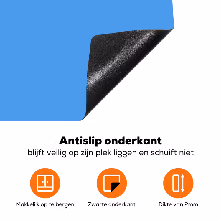 Bright - Azure - Blauw Inductie beschermer vinyl 3mm klein 276 -zzzzzzz-td-onderkant