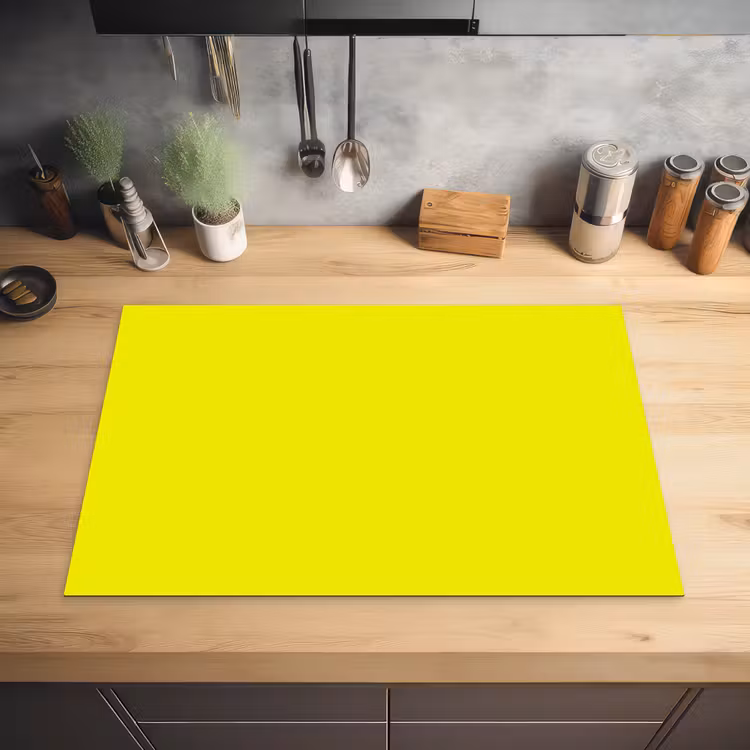 Bright - Canary - Geel Inductie beschermer vinyl 3mm klein 276 -sfeer5