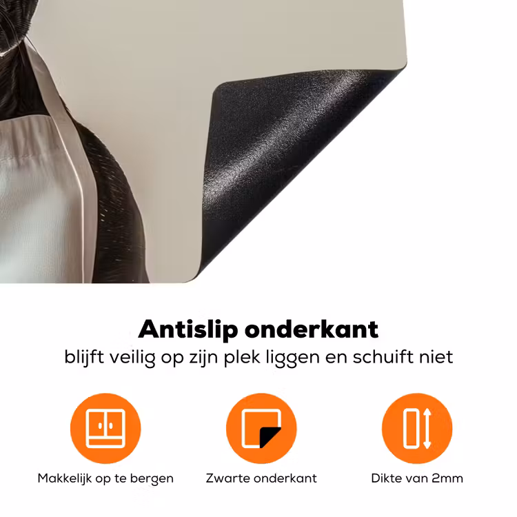 Bril - Hond - Kok Inductie beschermer vinyl 3mm klein -zzzzzzz-td-onderkant