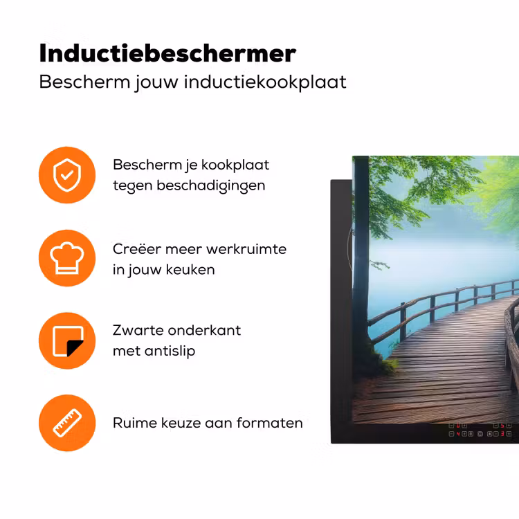 Brug - Water - Rivier - Bos Inductie beschermer vinyl 3mm klein -zzzzzzz-td-ups