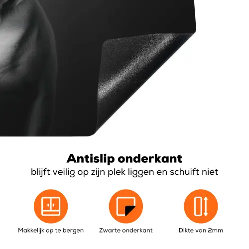 Buldog - Hond - Glas Inductie beschermer vinyl 3mm klein -zzzzzzz-td-onderkant