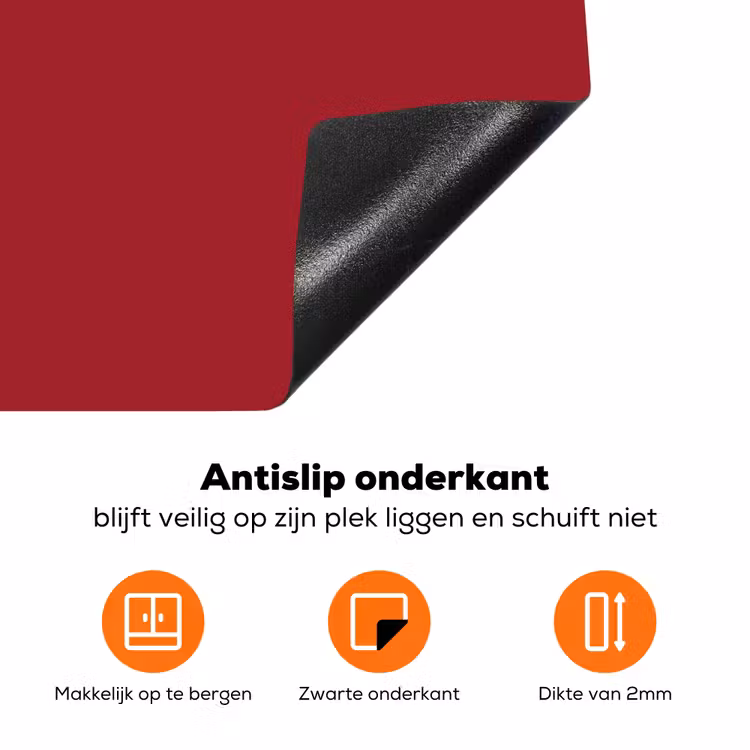 Burgundy - Wine - Rood Inductie beschermer vinyl 3mm klein 276 -zzzzzzz-td-onderkant