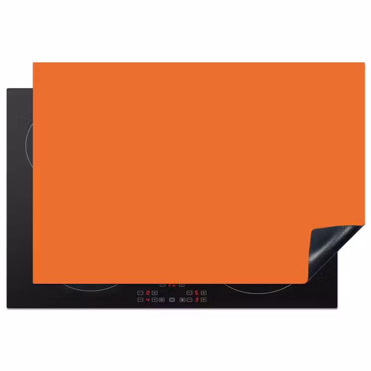Burnt - Sienna - Oranje Inductie beschermer vinyl 3mm klein 276 -3d