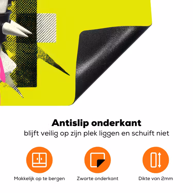 Buste - Verf - Geel Inductie beschermer vinyl 3mm klein -zzzzzzz-td-onderkant