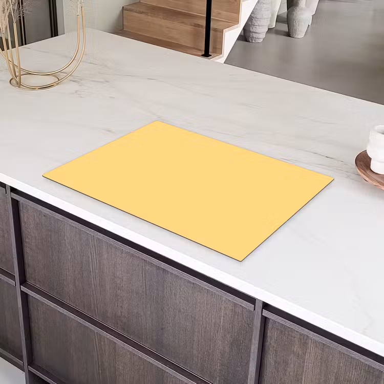 Butter - Geel - Yellow Inductie beschermer vinyl 3mm klein 276 -sfeer8