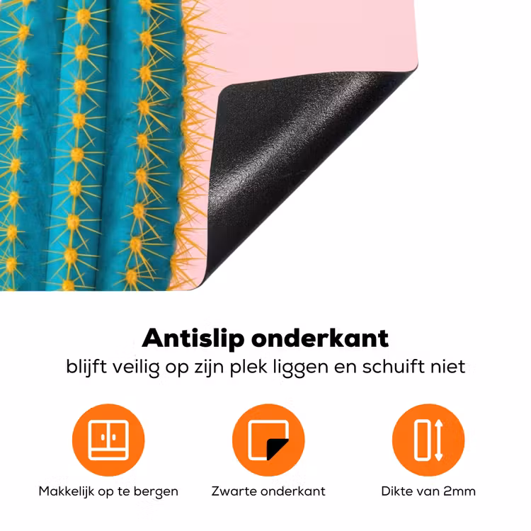 Cactussen - Modern - Pastel Inductie beschermer vinyl 3mm klein -zzzzzzz-td-onderkant