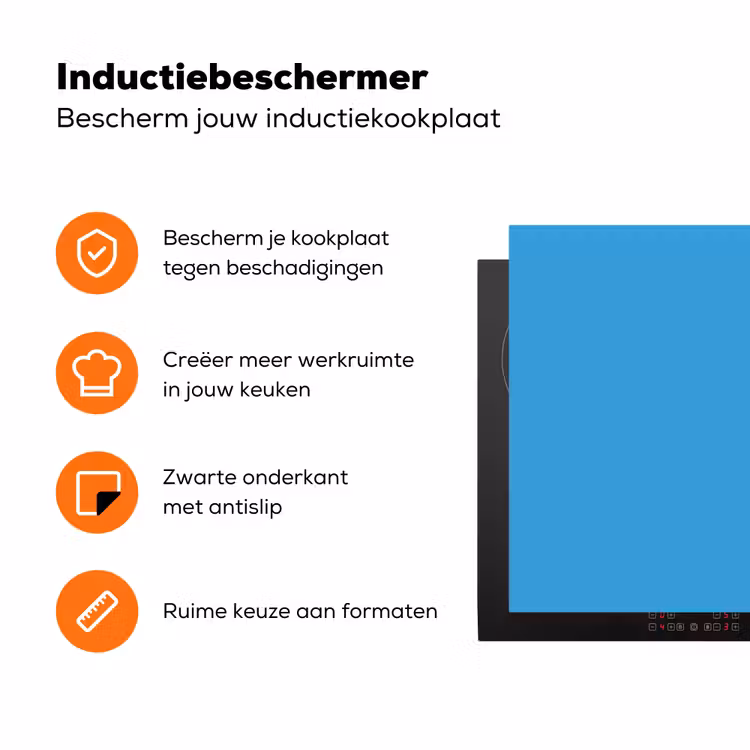 Cerulean - Breeze - Blauw Inductie beschermer vinyl 3mm klein 276 -zzzzzzz-td-ups