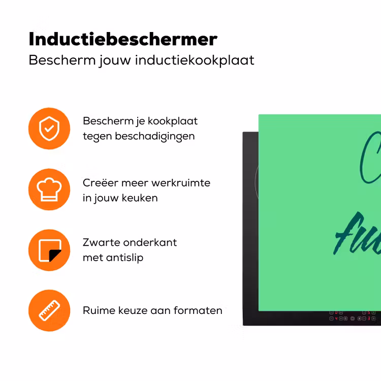 c'est la fucking vie - Groen - Penseelstijl Inductie beschermer vinyl 3mm klein -zzzzzzz-td-ups