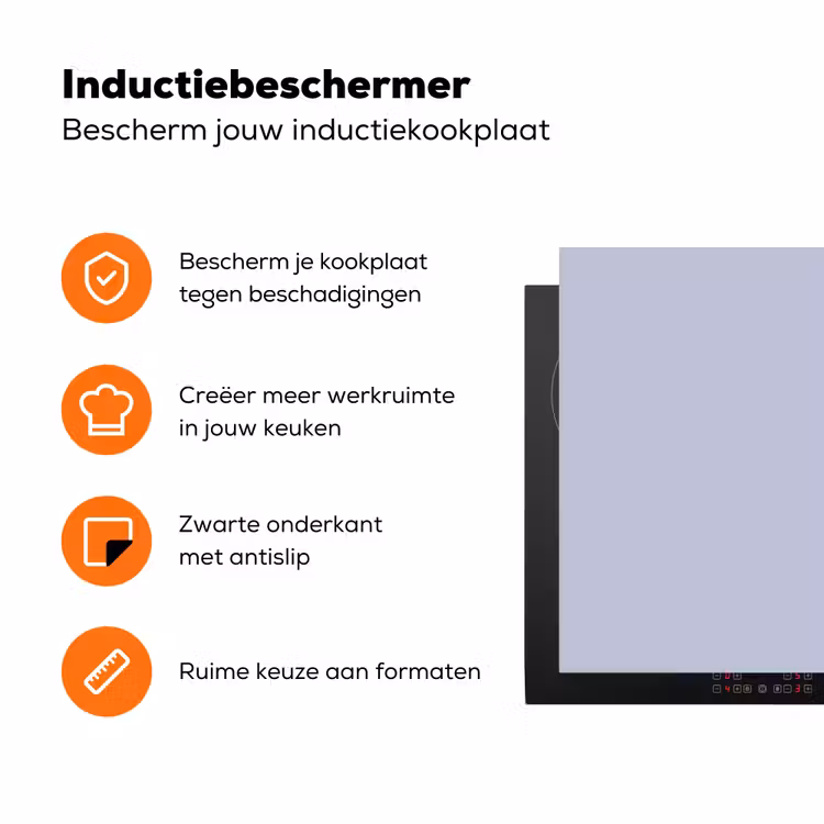 Chalky - Lavender - Paars Inductie beschermer vinyl 3mm klein 276 -zzzzzzz-td-ups