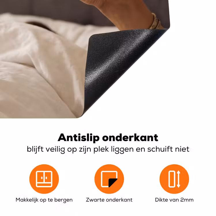 Champagne - Bed - Bubbels Inductie beschermer vinyl 3mm klein -zzzzzzz-td-onderkant