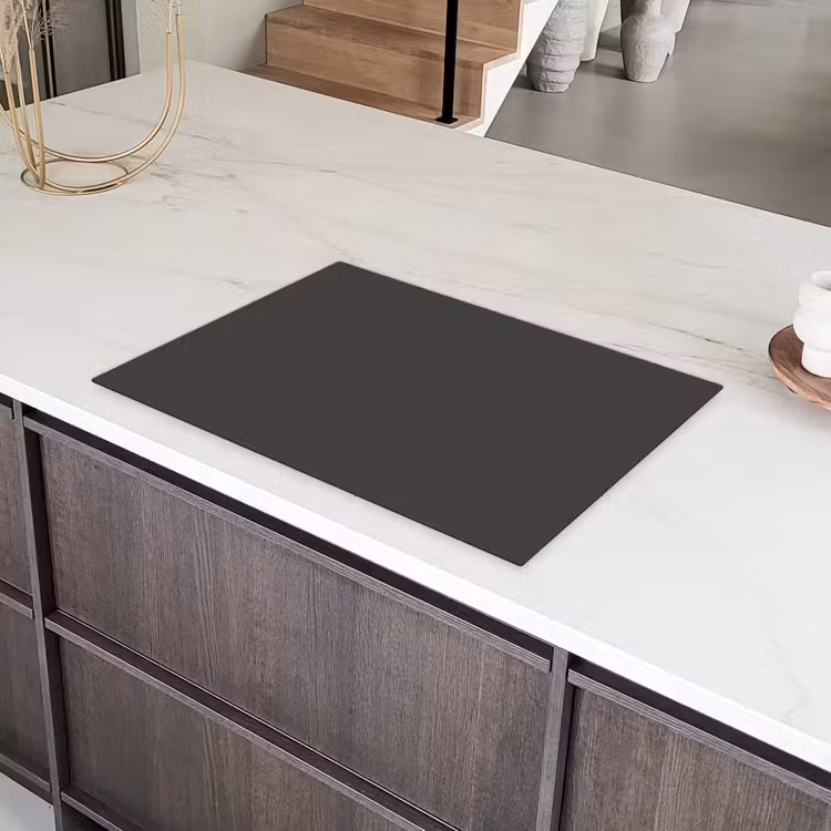Charcoal - Grijs- Grey Inductie beschermer vinyl 3mm klein 276 -sfeer8