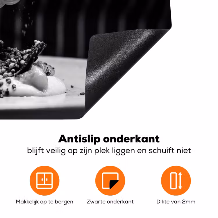 Chef - Garnering - Gerecht Inductie beschermer vinyl 3mm klein -zzzzzzz-td-onderkant