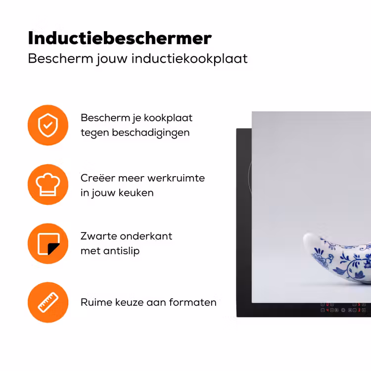 Chilipeper - Keramiek - Blauw Inductie beschermer vinyl 3mm klein -zzzzzzz-td-ups