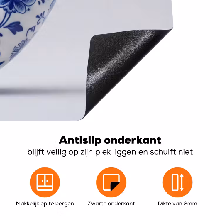 Chilipeper - Keramiek - Blauw Inductie beschermer vinyl 3mm klein -zzzzzzz-td-onderkant