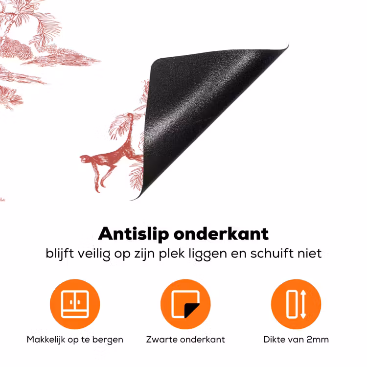 Chimpansee - Beplanting - Rood Inductie beschermer vinyl 3mm klein 276 -zzzzzzz-td-onderkant
