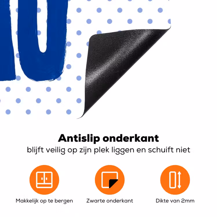 Ciao - Blauw - Stippen Inductie beschermer vinyl 3mm klein -zzzzzzz-td-onderkant