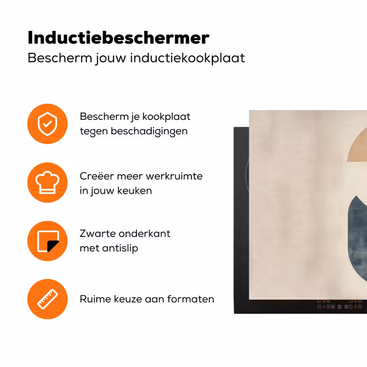 Cirkels - Abstract - Kleurrijk Inductie beschermer vinyl 3mm klein -zzzzzzz-td-ups