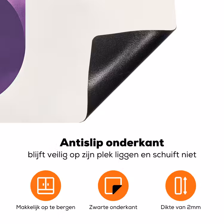 Cirkels - Abstract - Paars Inductie beschermer vinyl 3mm klein -zzzzzzz-td-onderkant