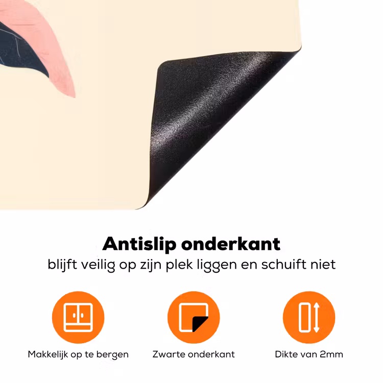 Citroenen - Felgeel - Tak - Bladeren Inductie beschermer vinyl 3mm klein -zzzzzzz-td-onderkant