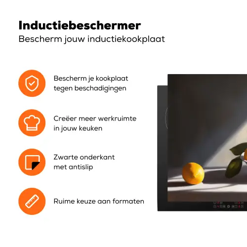 Citroenen - Stilleven - Geel Inductie beschermer vinyl 3mm klein -zzzzzzz-td-ups