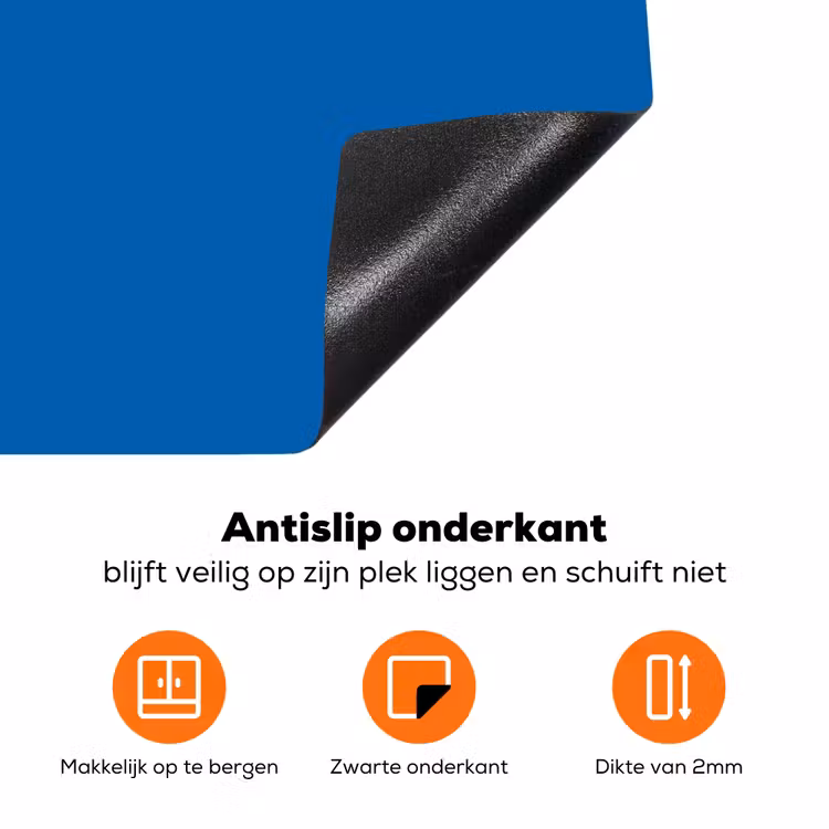 Classic - Azure - Blauw Inductie beschermer vinyl 3mm klein 276 -zzzzzzz-td-onderkant