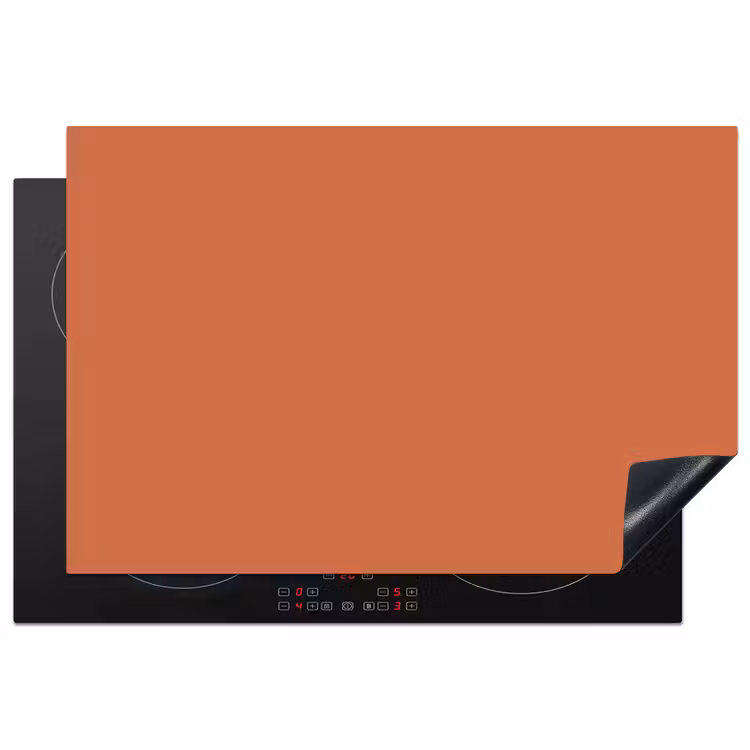Classic - Terracotta - Oranje Inductie beschermer vinyl 3mm klein 276 -3d