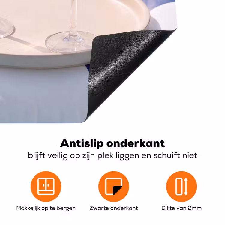 Cocktail - Zwembad - Zomer - Blauw Inductie beschermer vinyl 3mm klein -zzzzzzz-td-onderkant