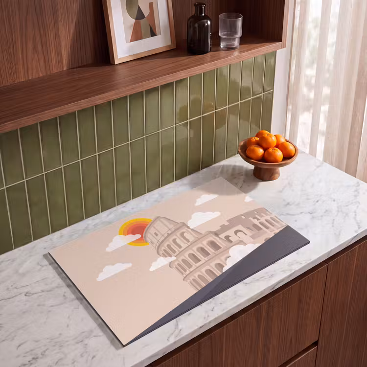 Colosseum - Zonsopgang - Rome - Architectuur - Beige Inductie beschermer vinyl 3mm klein -sfeer8
