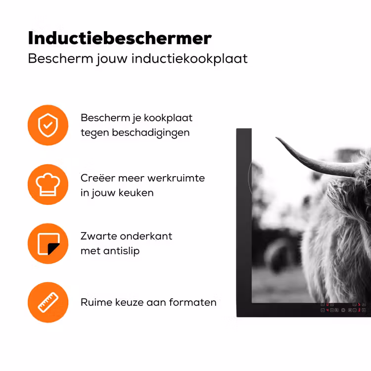 Contrasten van de Hooglanden Inductie beschermer vinyl 3mm klein -zzzzzzz-td-ups