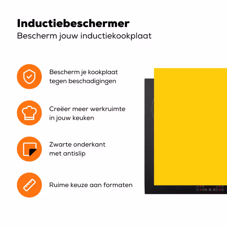 Cool - Geel - Groen Inductie beschermer vinyl 3mm klein -zzzzzzz-td-ups