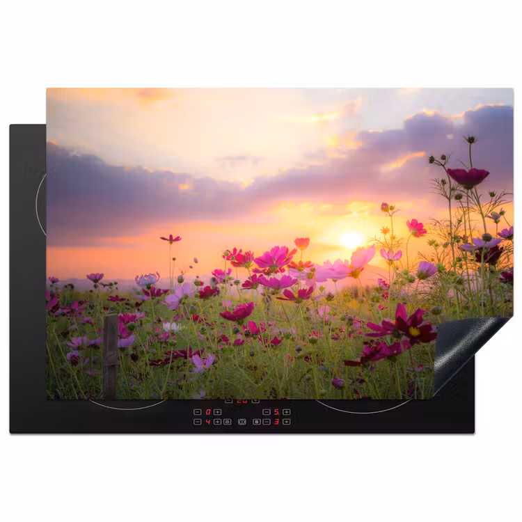 Cosmos bij Zonsondergang Inductie beschermer vinyl 3mm klein -3d