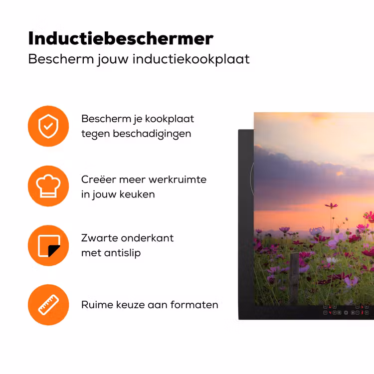 Cosmos bij Zonsondergang Inductie beschermer vinyl 3mm klein -zzzzzzz-td-ups
