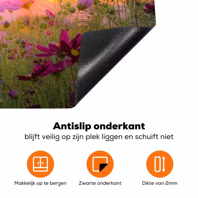 Cosmos bij Zonsondergang Inductie beschermer vinyl 3mm klein -zzzzzzz-td-onderkant