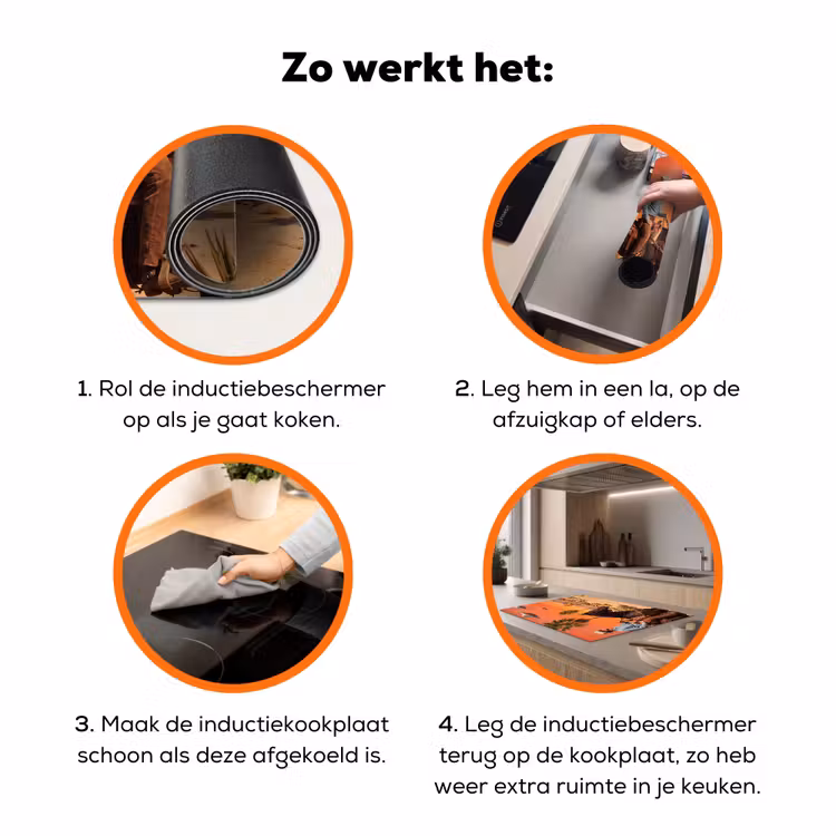 Inductiebeschermer - Cowboy - Paard - Woestijn - Cowboy - Paard - Woestijn Inductie beschermer vinyl 3mm klein