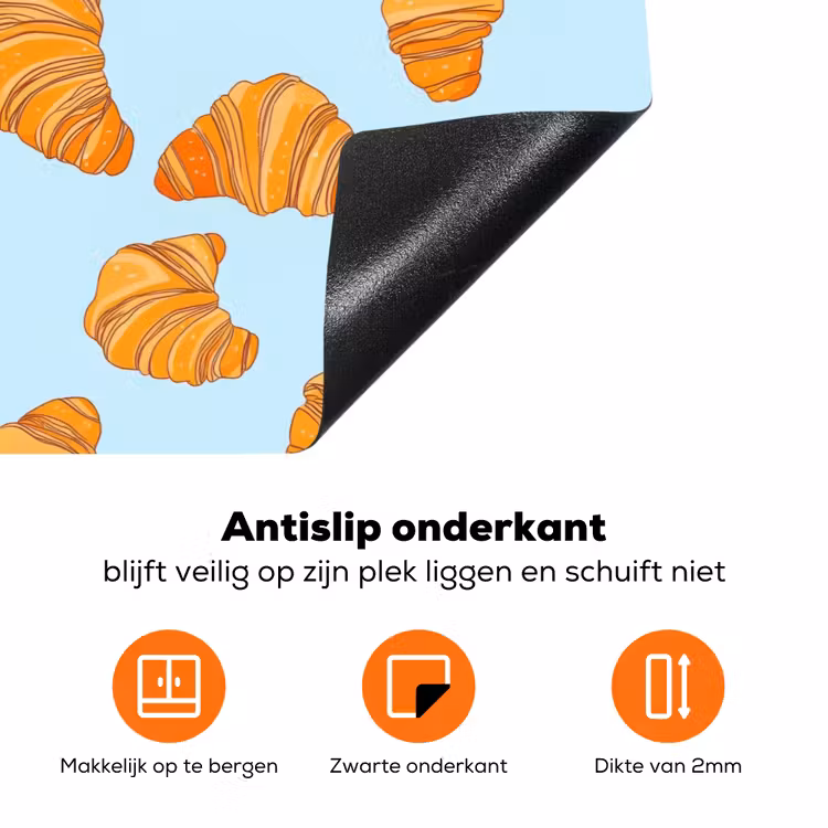 Croissant - Speels - Blauw Inductie beschermer vinyl 3mm klein 276 -zzzzzzz-td-onderkant