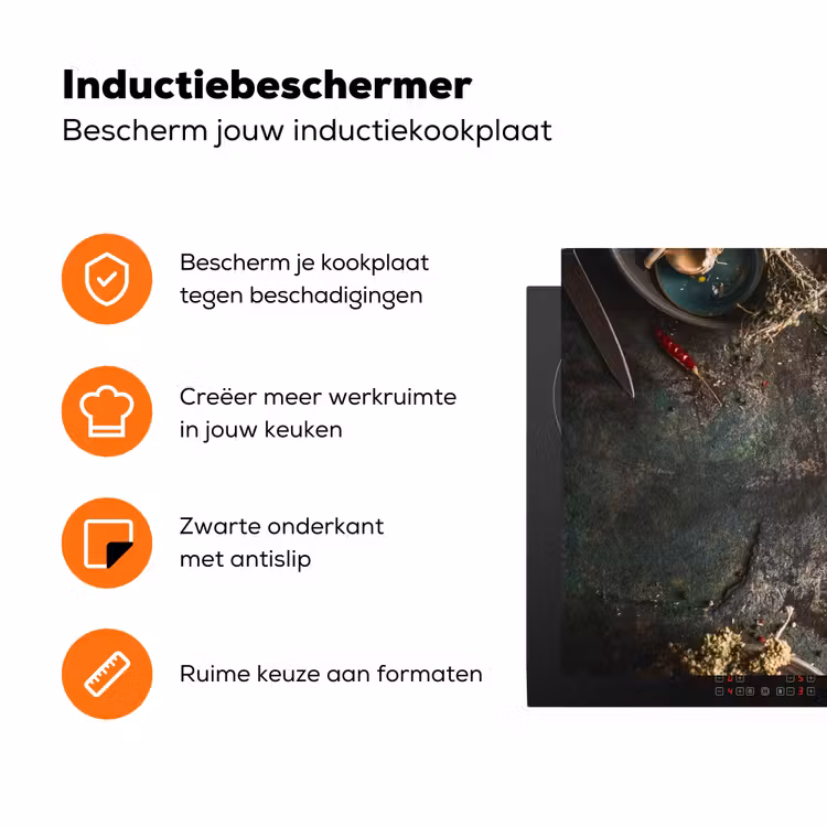 Culinaire Kunstenaarspalet Inductie beschermer vinyl 3mm klein -zzzzzzz-td-ups