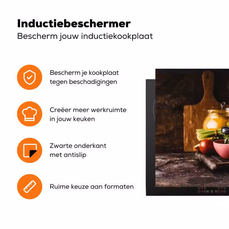 Culinaire Voorbereidingen bij Schemerlicht Inductie beschermer vinyl 3mm klein -zzzzzzz-td-ups